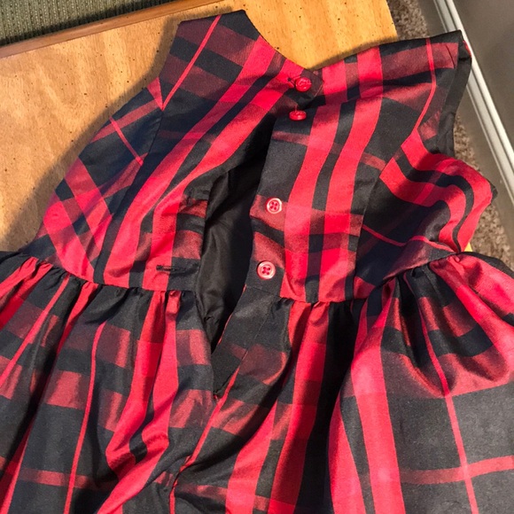 Red plaid dress size 4T - Picture 3 of 4
